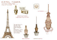 Concept Art of the Eiffel Tower in Cars 2