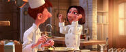 Colette teaching Linguini