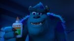 Sulley holding glue (Glew in monster talk)