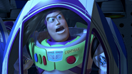 Andy's Buzz trapped in a Buzz Lightyear box