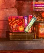 The snack of the brand "SparkJoy" as a reference to Joy from Inside Out.