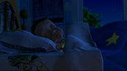 Andy and Buzz sleeping at night.