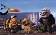 Russell dug carl fredricksen in pixars up-wide