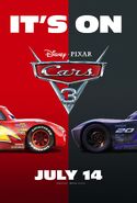 Cars 3 Its On Poster