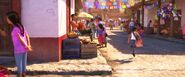 Woody, Buzz Lightyear and Mike Wazowski (top right) appear as piñatas in Mariachi Plaza.