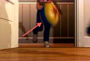 A boy bouncing the ball in Toy Story