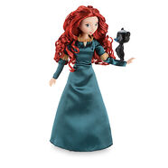 Merida Fashion Doll with Bear Cub figurine from the Disney Store