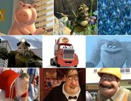 All the characters voiced by John Ratzenberger (up to 2011)