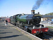 A British steam train, models of Ben, Ian, Helen and Peaches