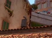 An exhaust pipe-shaped chimney