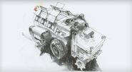 Artwork of the Wall-E Transport Truck