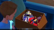 At exactly 1:15:24 Andy finds Woody and Buzz, 39 minutes after 36:24