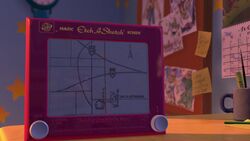 Neat fact: Etch's appearance in Toy Story is credited for saving Etch A  Sketch from falling out of production back in the 90s! Thanks Pixar! -  iFunny Brazil