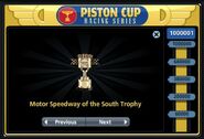 Speedway trophy for The World Of Cars Online