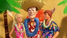Woody welcomes Barbie and Ken to "Paradise".