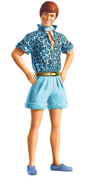 49 Blue and Gold Barbie Safari Ken Male Halloween Costume