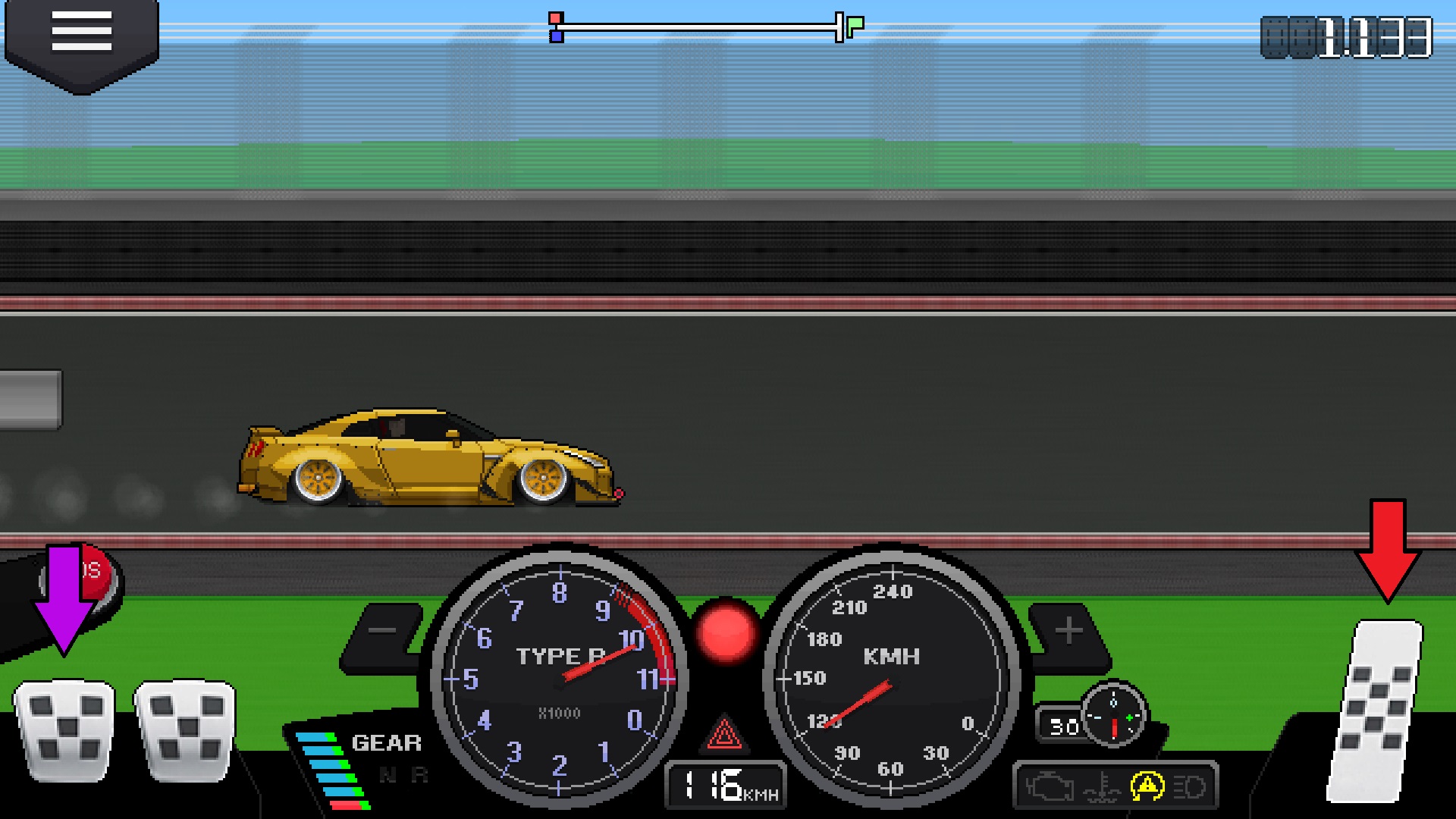 Pixel car racing