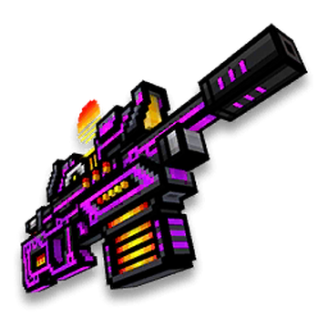 Pixel art Gun Beam. Pixelated futuristic gun. futuristic alien