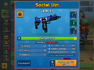 A legendary Social Uzi in the armory.