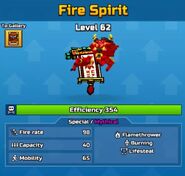 The Fire Spirit in the Armory.