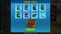 Golden chest opening