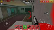 Losing health and armor, even though the monsters were not inside the room.