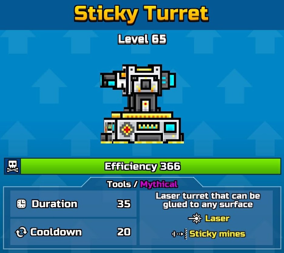 Sticky Turret Pixel Gun Wiki Fandom - laser turrets roblox