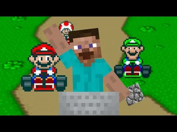 Minecraft Steve VS Super Mario Kart | Pixelcraftian Wiki