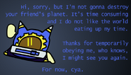 Magolor's message