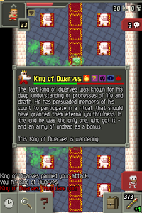 King of dwarves affected by various debuffs