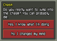 Jump Confirmation when tapping a Chasm tile