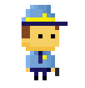 pixel people mounted police