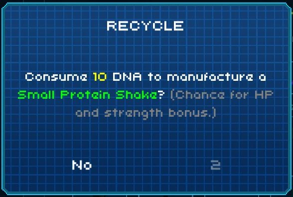 Tap the desired item and wait 3 seconds to buy it.