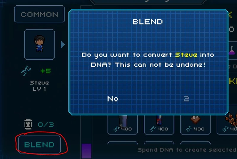 Click Blend, wait and then click Yes.