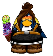Lily with her jet pack on.
