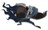 Tusk's battle pose.