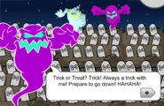 Sweets and Tricks' first dialogue during the Halloween Party