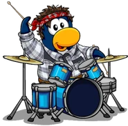 G Billy and his drumset.