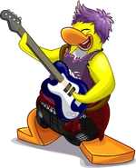Barry playing some tunes on his bass guitar.