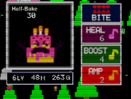 A batalha contra Half-Bake.