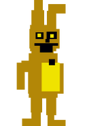 Springtrap ou "Spring Bonnie" no minigame "Stage01".