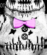 Ao clarearmos este teaser, podemos notar a frase "or was it me?" (ou fui eu?), o que é uma surpresa para todos, já que essa frase teria acabado no teaser de Nightmare Foxy. Além disso, entre seus dentes da barriga, é possível ler a frase oculta "pro..... me", que presumivelmente é "property of me" (propriedade minha), fazendo referência ao teaser anterior.