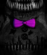 O sexto teaser revela o Nightmare Fredbear. Podemos ver 3 fileiras de dentes super afiados: duas delas estão na boca do animatrônico, e uma está em sua barriga.