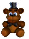 A pelúcia de Freddy, disponível apenas para Android, na versão móvel de Five Nights at Freddy's.