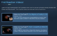 Scott Cawthon divulgando os vídeos de "First Reaction" dos YouTubers.