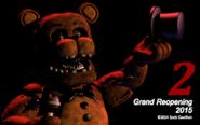 O anúncio de Five Nights at Freddy's 2 no website de Scott.