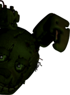 Textura de Springtrap espiando o jogador através da porta do Escritório.