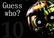 O quinto teaser clareado, mostrando um 10 escondido.