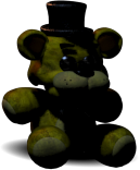 Pelúcia de Golden Freddy em Five Nights at Freddy's 2. Essa pelúcia pode ser obtida após completar o modo "Golden Freddy" na Custom Night.