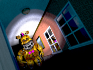 Nightmare Fredbear no Corredor Direito, variação 1.